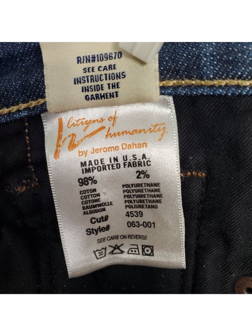 Citizens Of Humanity Womens Sz 29 Jeans Kelly #003 Low Waist Denim Cropped Blue - Picture 9 of 11